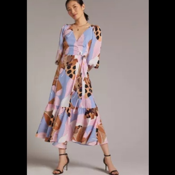 Anthropologie Dresses & Skirts - 🌟HP🌟 Anthropologie NWT Hutch Bloom Wrap MIDI Dress Size XXS.